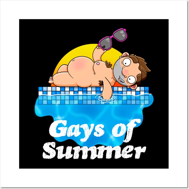 Gays of Summer Sunbathing Wall Art by LoveBurty